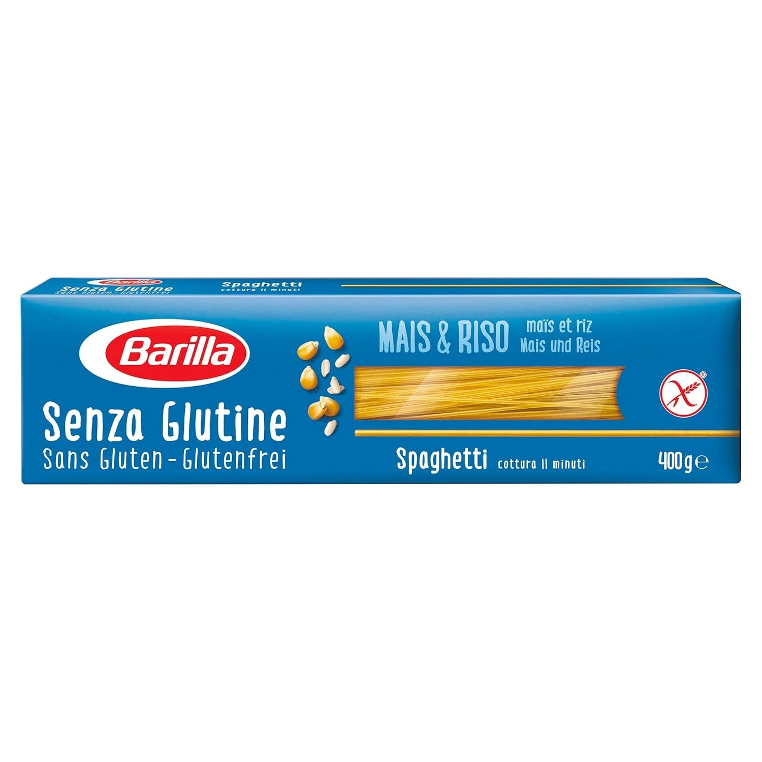 Spaghete Barilla fără gluten nr. 5, preparate din porumb și orez delicios – perfecte pentru persoanele cu boală celiacă sau intoleranță la gluten 400g
