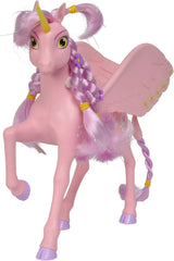 Simba 109480092 - Mia and Me Unicorn Kyara, cu aripi mobile, agrafe de păr și perie pentru coafat, 20 cm, vârste 3+, roz