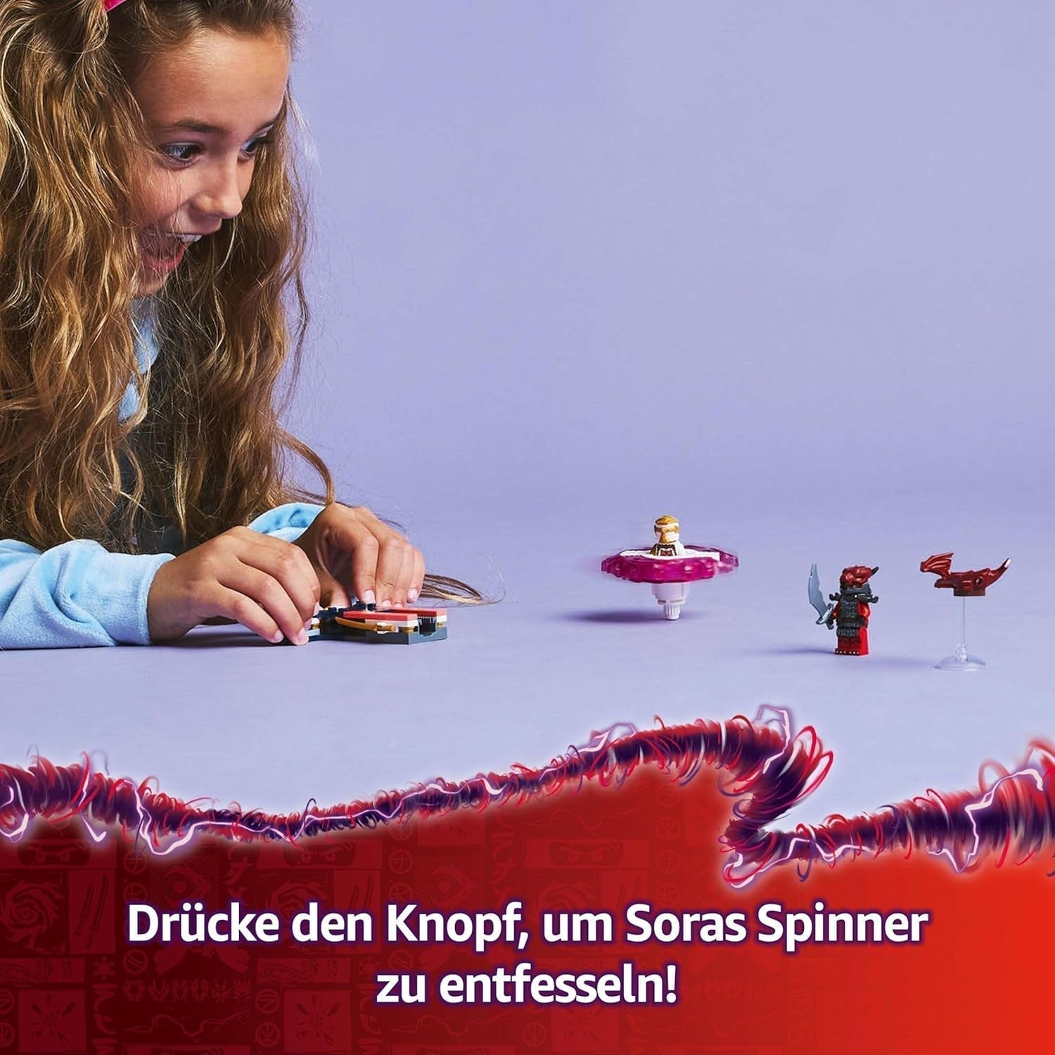 LEGO NINJAGO Sora's Dragon Spinjitzu Spinner - Jucărie Ninja de acțiune cu 2 minifigurine - Set de joacă mic pentru copii - Idee de cadou pentru băieți și fete de la 6 ani 71824 Seturi de constructie Besuche den LEGO-Store