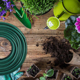 Furtun de grădină Relaxdays 50 m, furtun universal de apă, 1/2 inch, fabricat din PP, pentru udarea straturilor de flori și a peluzelor, verde închis, verde