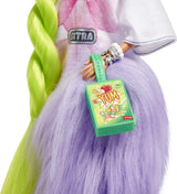Barbie HDJ44 - Extra Puppe #11 in übergroßem T-Shirt & Leggings mit Haustier Papagei, extra langes neongrünes Haar & Zubehör, Flexible Gelenke, Spielzeug Geschenk für Kinder ab 3 Jahren