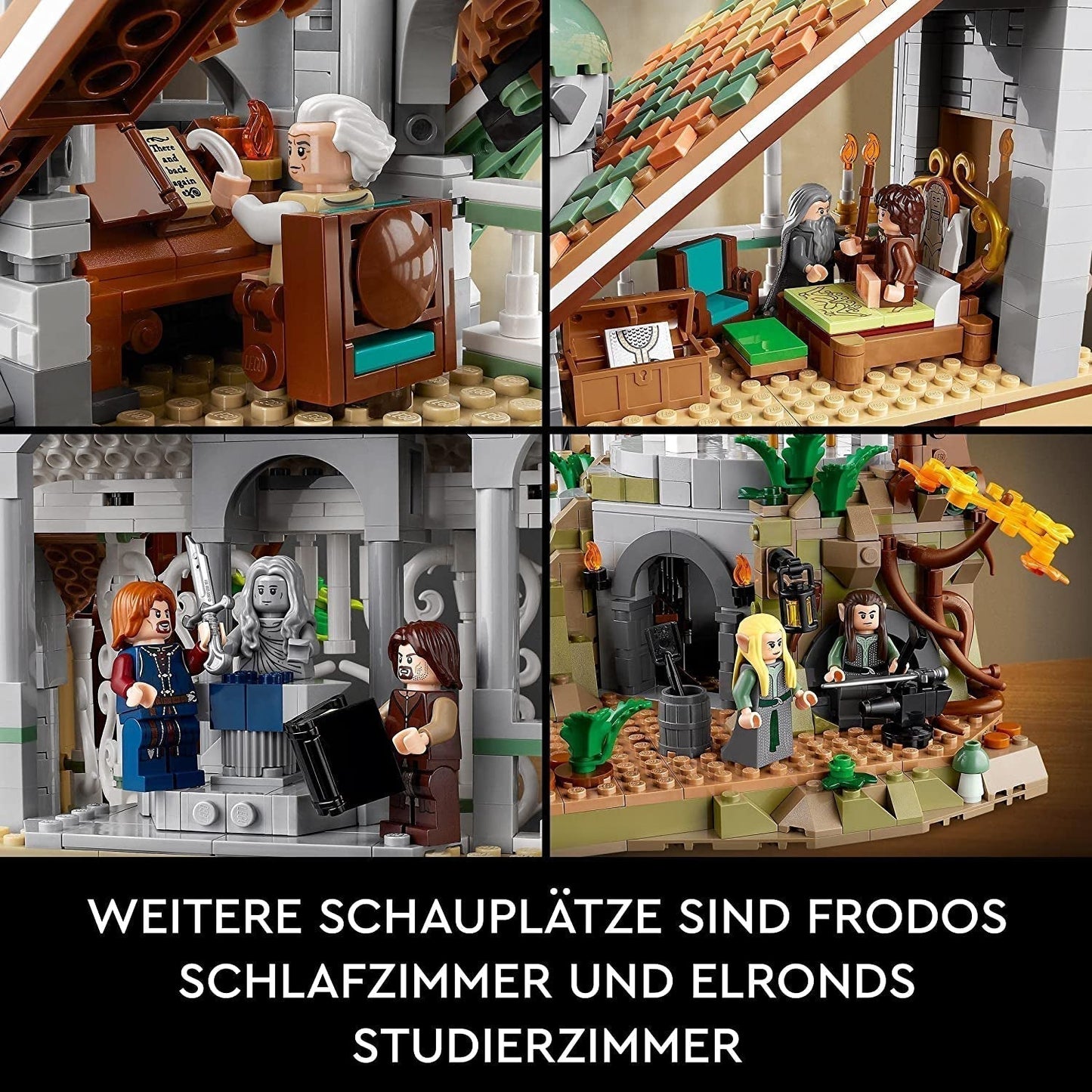LEGO Icons The Lord Of The Rings: Rivendell - Set de colectare și afișare pentru adulți cu 15 minifigurine unice, inclusiv Gandalf, Legolas, Aragorn și Frodo, exclusiv pe Amazon - 10316 Seturi de constructie Besuche den LEGO-Store