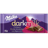 Milka Black Milk – Ciocolată alpină neagră cu lapte și umplutură cremoasă de nuga – 85g (pachet de 5)