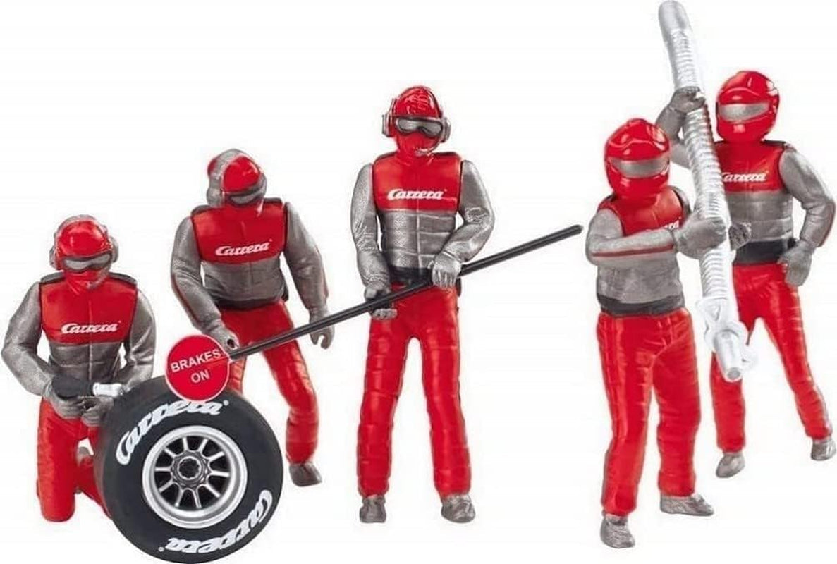 Carrera - 20021131 - Carrera 20021131 Set de figuri Mecanic, echipaj roșu Action figures Naty Shop Titlu implicit