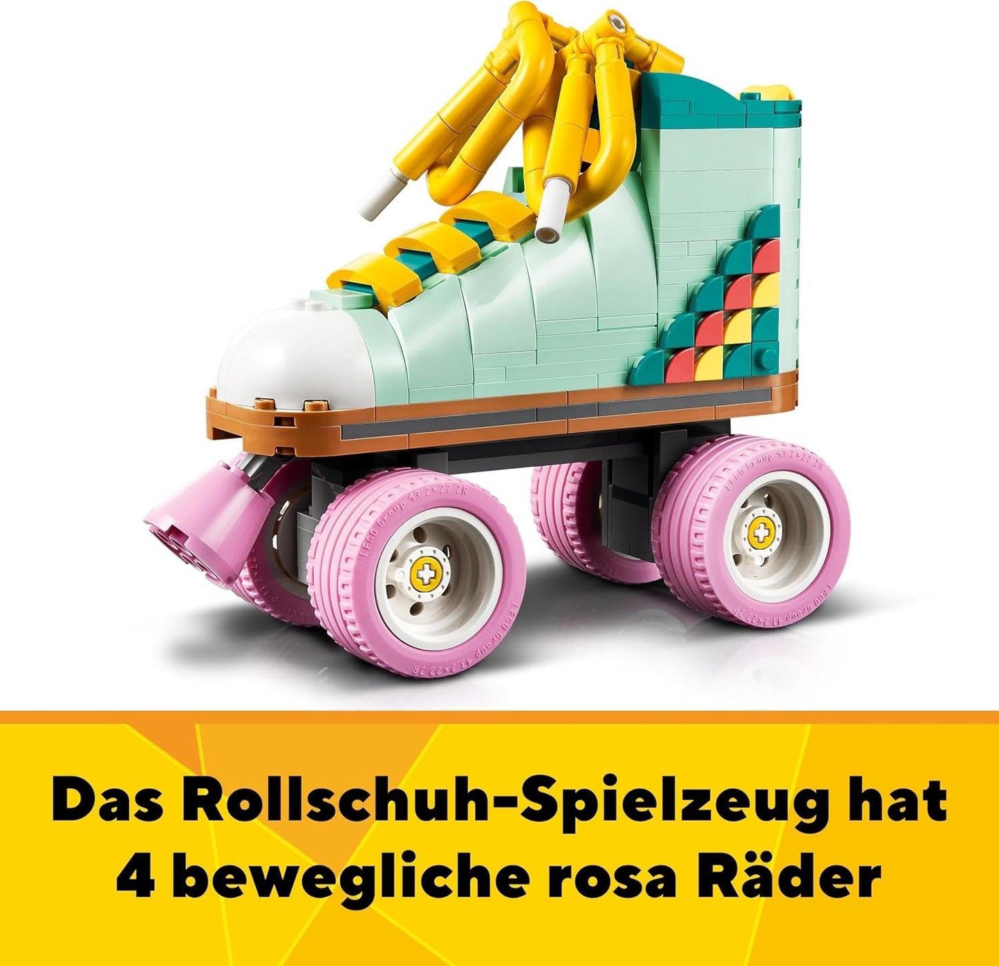 Jucărie LEGO Creator 3In1 Roller Skate pentru fete și băieți cu Mini Skateboard și Boombox, decor retro pentru dormitor, cadou de ziua de naștere pentru copii de la 8 ani 31148 Seturi de constructie Besuche den LEGO-Store