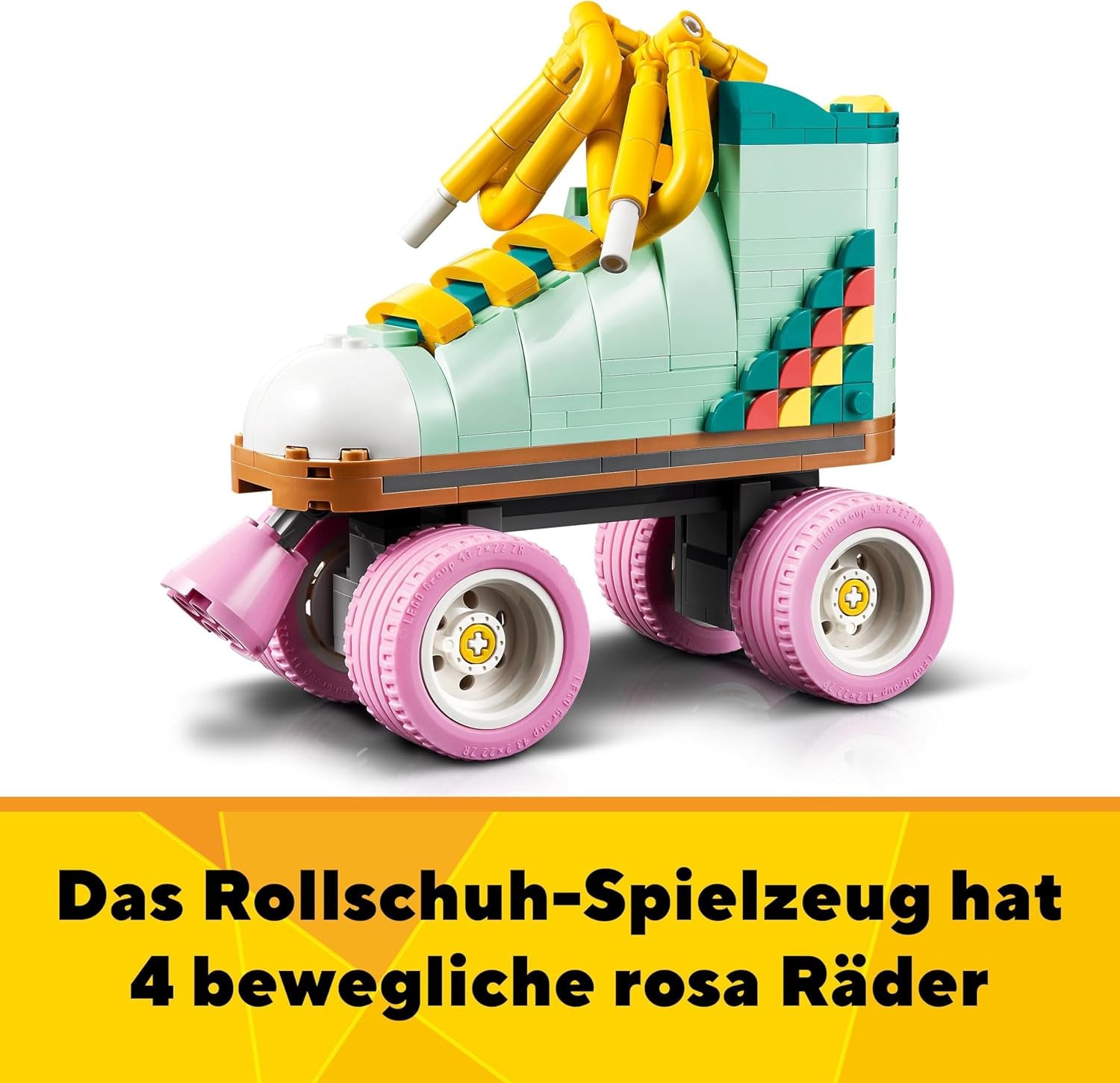Jucărie LEGO Creator 3In1 Roller Skate pentru fete și băieți cu Mini Skateboard și Boombox, decor retro pentru dormitor, cadou de ziua de naștere pentru copii de la 8 ani 31148 Seturi de constructie Besuche den LEGO-Store
