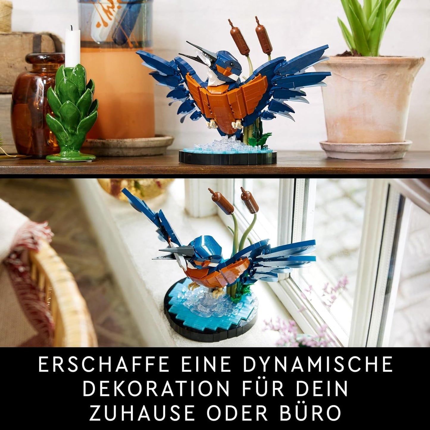 LEGO Icons Kingfisher Model Building Set pentru adulți, figură de pasăre pentru camera de zi sau birou, decorațiuni pentru casă și birou, cadou pentru iubitorii de păsări și ornitologi, femei și bărbați 10331 Seturi de constructie Besuche den LEGO-Store