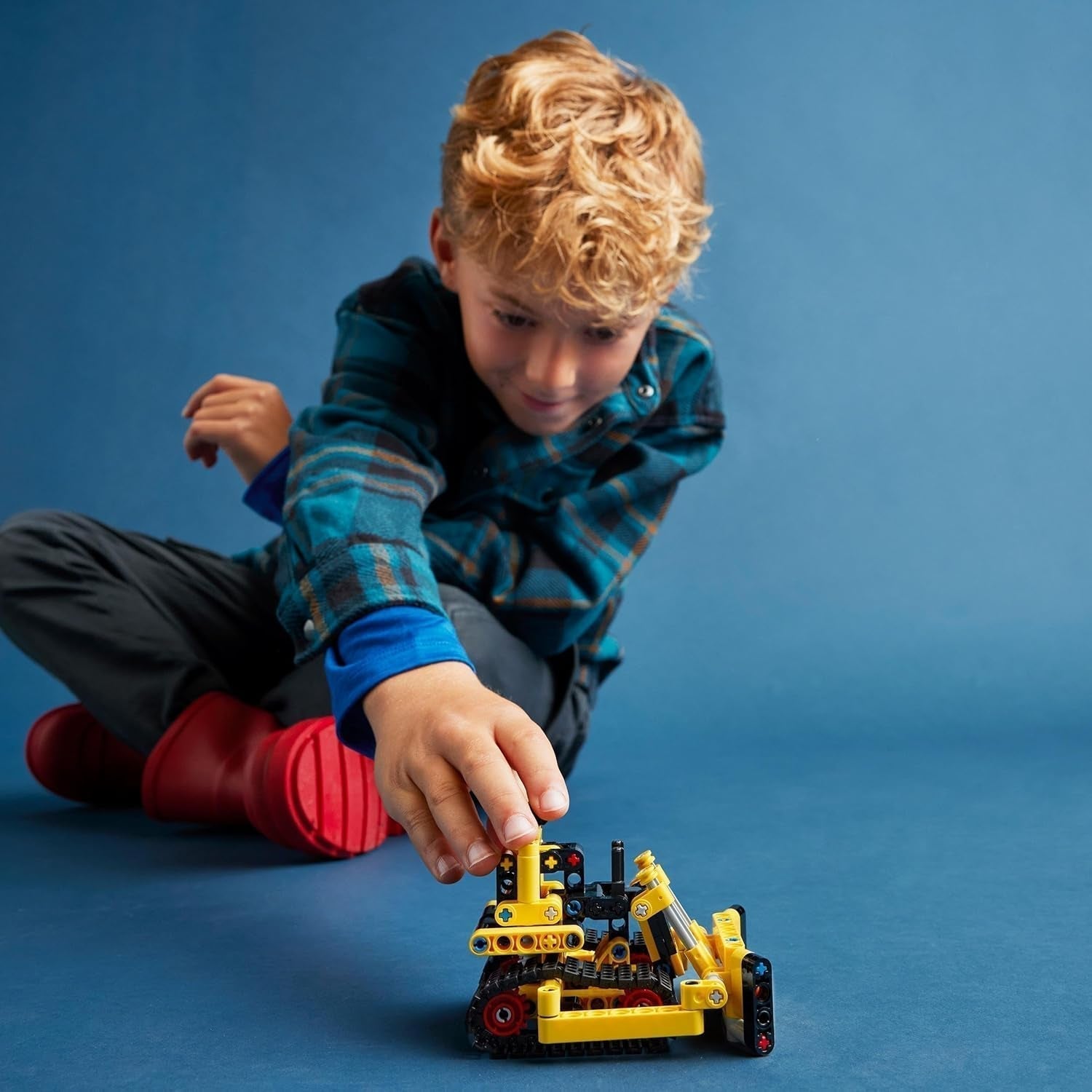 Buldozer greu LEGO Technic, buldozer de jucărie de construit, de adăugat la șantierul tău de construcții, jucărie de construcții pentru copii, cadou tehnologic pentru băieți și fete de la 7 ani 42163 Seturi de constructie Besuche den LEGO-Store