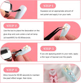 500 Pcs 3D Nägel Charm Schleifen Charms Nägel Nail Art Charms Schleife Nagel Charms Nägel Nail Art Schleifen Nageldekorationen Mit Aufnahmewerkzeug Für Frauen Und Mädchen Nagel-Diy-Zubehör
