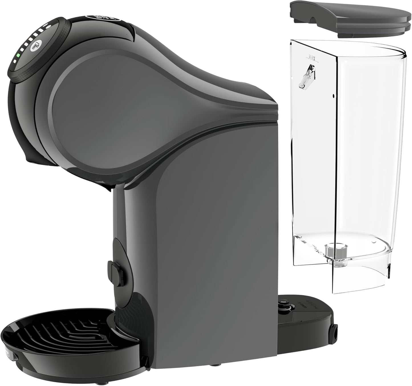 NESCAFÉ DOLCE GUSTO DeLonghi Dolce Gusto Genio S EDG226.A, Espressor cu capsule, inclusiv 3 capsule, design compact, tavă de scurgere reglabilă, 0,8 l, rezervor de apă detașabil, 1470 W, Antracit