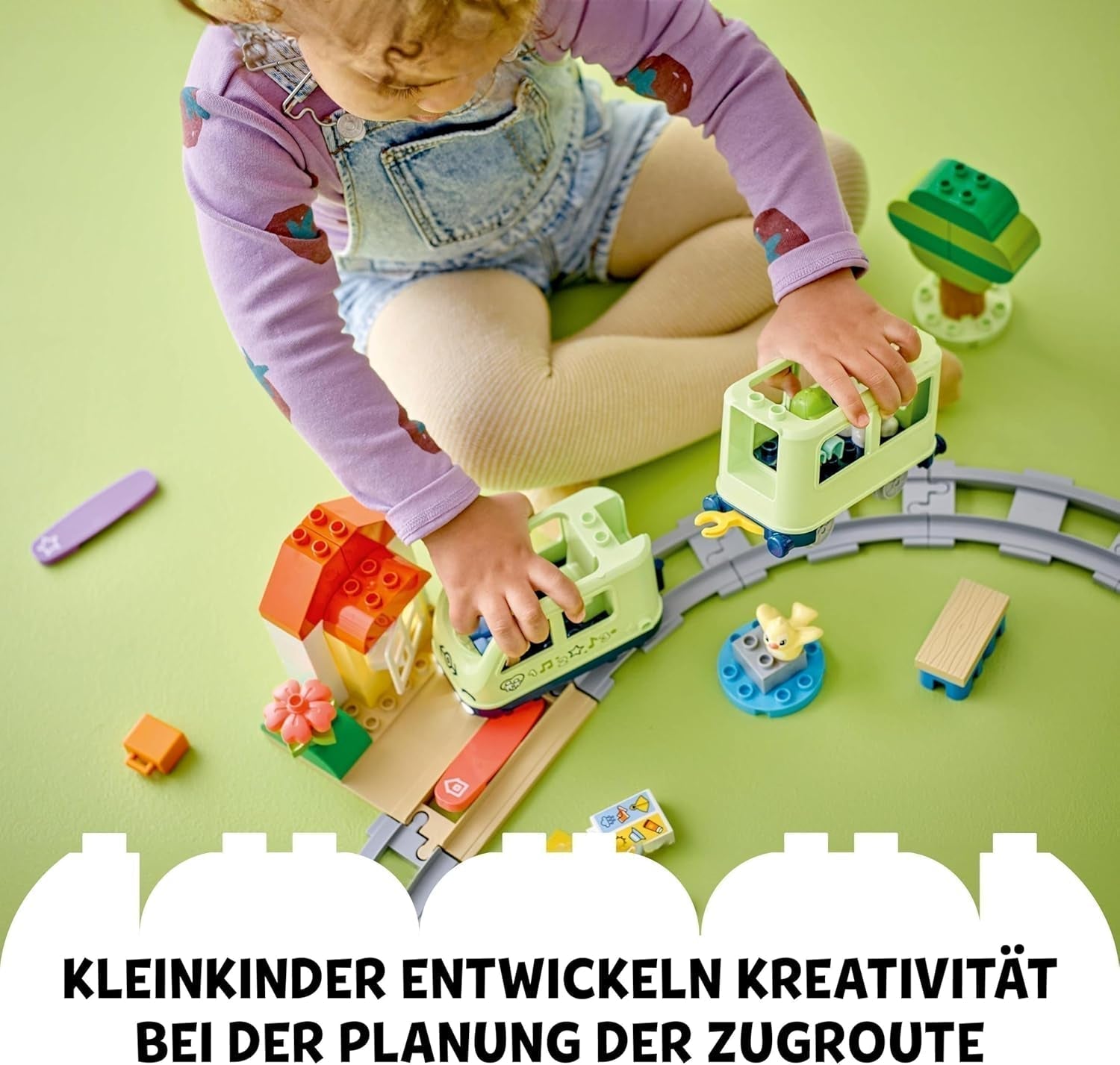 LEGO DUPLO Town Interactive Adventure Train, Playset cu lumini și sunete pentru jocuri de rol, permite copiilor de la 2 ani să construiască șine, jucărie educativă pentru preșcolari 10427 Seturi de constructie Besuche den LEGO-Store