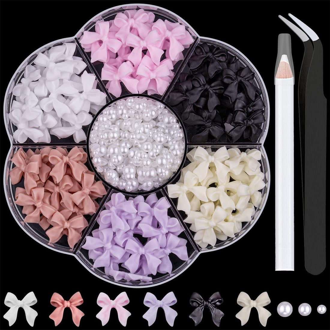 1 Karton Nail Art Charms, 3D Blumen Nagelkunst Charms, Acryl Blumen Nagel Strass Mit Ornamenten, Nagel Edelsteine, Nagel Zubehör Für Mädchen, Nagelkunst Dekoration, DIY Handwerk Nail Design