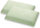 Marcapiuma pernă din spumă de memorie, verde, naturală, cu ierburi, 2 bucăți Perne standard Naty Shop Salutări 2X Saponetta Modern