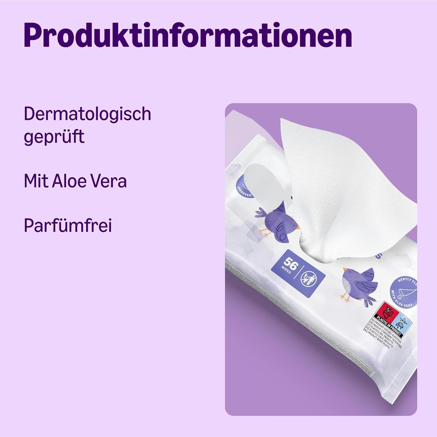 Șervețele umede Amazon Sensitive Baby Wipes 1008, fără parfum, 18 pachete a câte 56 (anterior sub marca Mama Bear, produs identic)
