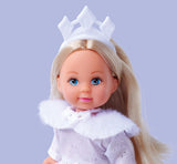 Simba Evi Prințesa Visurilor Iubirii, păpușă de joacă într-o rochie de iarnă de vis cu garnitură de blană și elemente cu sclipici, 12 cm, de la 3 ani