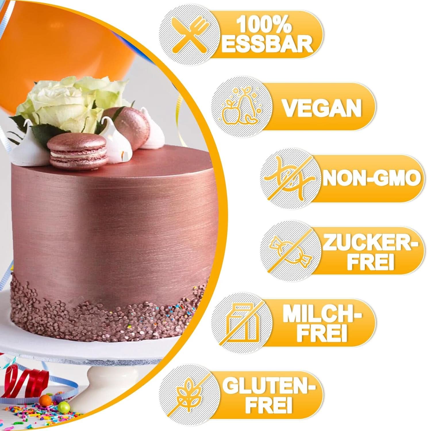 Glitter comestibil, set 6 nuante, 5 grame Glitter Naty Shop