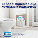 Regina Maxi-Roll - 4 role de hârtie igienică, 500 de foi cu 2 straturi per rolă, de mai mult de trei ori o rolă standard, 60% ambalaj din plastic reciclat, 100% hârtie certificată Fsc