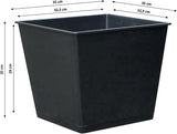 Ghiveci universal Dehner, aprox. 36 x 36 x 30 cm, plastic, negru