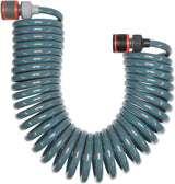 Set complet furtun spiralat Gardena 4647-20, cu retragere automată a furtunului, cu duză de pulverizare și racord robinet (lungime furtun: 10 m, diametru furtun: 9 mm, set: da)