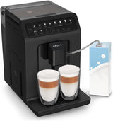 Espressor automat Krups EA897B Evidence ECOdesign, funcție automată espresso și cappuccino, tehnologie Quattro Force, cești cu lapte cu o singură atingere, 8 presetări, sistem lapte, 1450W