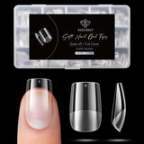 Modelones Tips Unghii 510 Piese - Set Tips Unghii Acoperire Completă, Set Tips Gel, Tips Unghii Rășină PMMA Pre-Lustruire, Unghii Artificiale pentru Lipire pe Nail Art DIY, Squoval Scurt