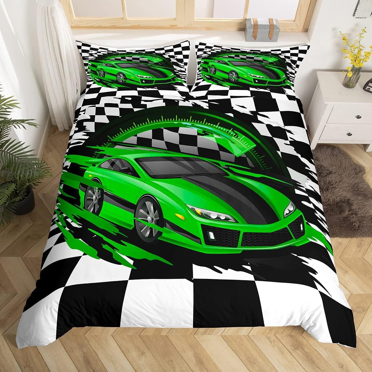 Jungen Cartoon Auto Bettwäsche Set 135X200,Kinder Bau Fahrzeuge Tröster Abdeckung Für Kind Kleinkind Teens,Dinosaurier Bettbezug,Traktor Maschinerie Bagger Bettdecke Abdeckung,Lkw Autos Bettwäsche Naty Shop Multi 10 220*240+80*80*2