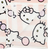 Cuvertură de pat Hello Kitty, roz, pătură moale 130X170Cm, cuvertură de pat din microfibră cuvertură de pat sau cuvertură de pat canapea. Calitate cu certificat Oekotex, Sanrio Paturi si Cuverturi Besuche den Kanguru-Store