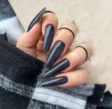 Mouyouglow Unghii lungi, Stiletto, alb lăptos, gradient roz, sclipici, cool, unghii false cu lipici, unghii artificiale roz Ombre sclipici