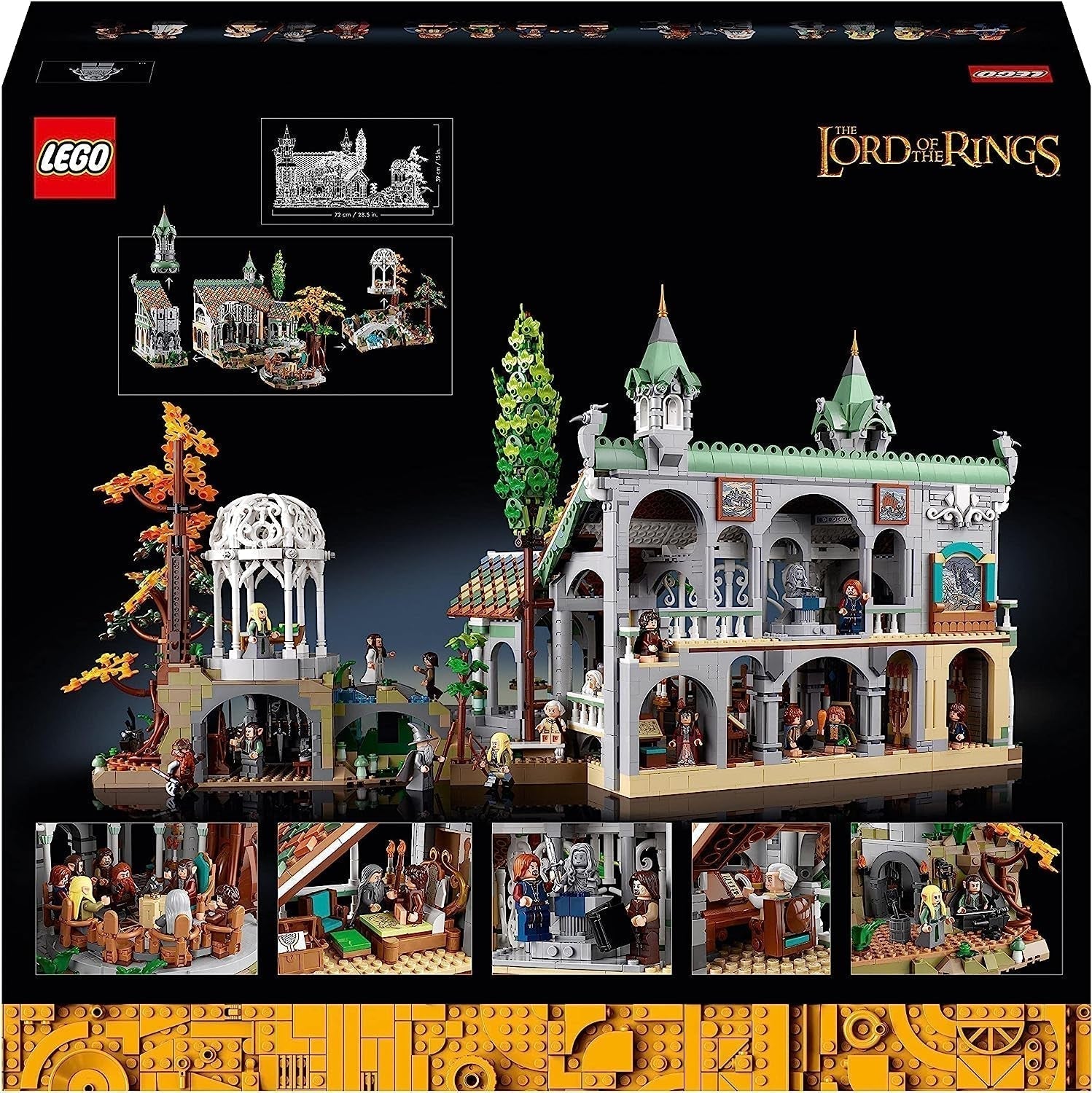 LEGO Icons The Lord Of The Rings: Rivendell - Set de colectare și afișare pentru adulți cu 15 minifigurine unice, inclusiv Gandalf, Legolas, Aragorn și Frodo, exclusiv pe Amazon - 10316 Seturi de constructie Besuche den LEGO-Store