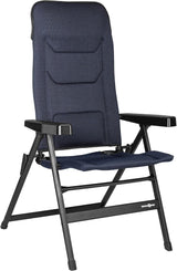 BRUNNER Rebel PRO (S-M-L) Scaun pliabil pentru camping, grădină, terasă Fabricat din aluminiu, reglabil în 5 poziții, cu capacitate de încărcare de până la 150 kg, spătar înalt, negru sau albastru Perne calatorie Naty Shop Titlu implicit