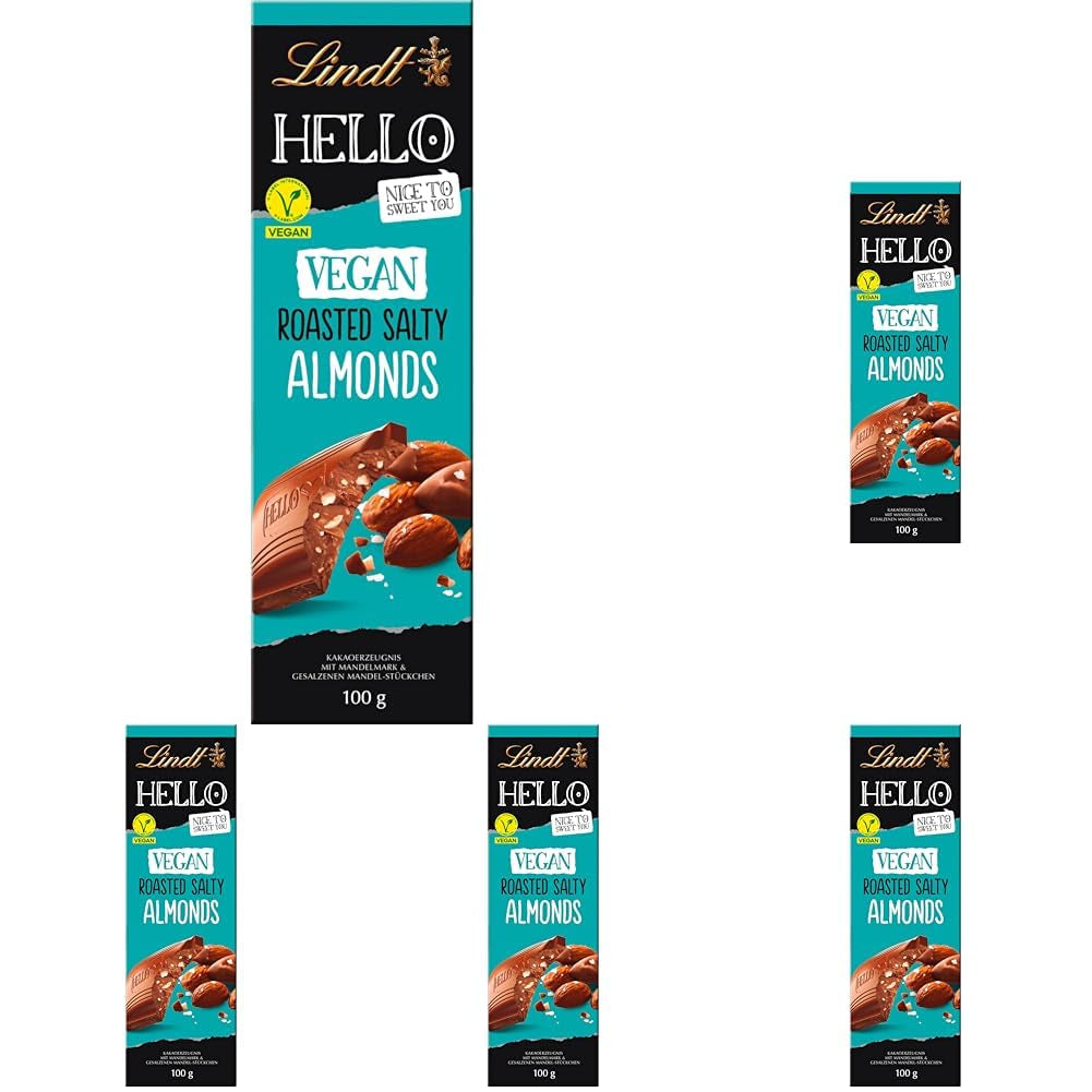Ciocolată Lindt Hello, migdale sărate prăjite, 100g