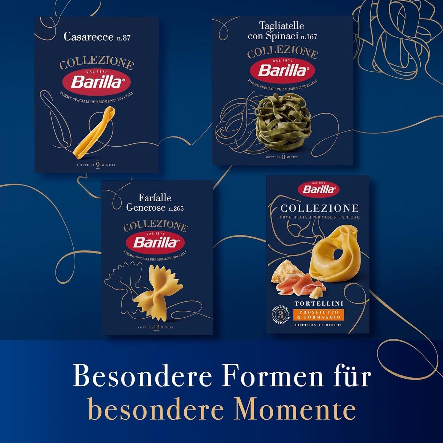 Barilla Collezione Farfalle Paste făcute din grâu dur de înaltă calitate, întotdeauna al dente, (1 x 500 g)