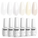 Ojă gel roz transparent – 16 ml, nuanța pielii, lampă LED translucidă pentru unghii, ojă gel pentru unghii, model Nail Art M087