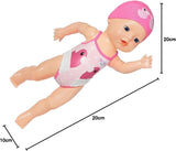 BABY Born Prima Mea Fată Înotătoare - Păpușă de 30 cm - Păpușă de baie cu mecanism de întors, impermeabilă - Funcționează fără baterii - Potrivită pentru copii de 1 an și peste