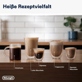Espressor portafilter De'Longhi La Specialista Arte EC9155.MB cu râșniță, 8 setări de măcinare, presiune 15 bar, 3 setări de temperatură, spumator de lapte, 1550W, rezervor de 1,7L, oțel inoxidabil/negru, inclusiv kit barista