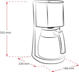 Melitta Enjoy Top Therm – Espressor cu filtru și carafă termică din oțel inoxidabil, pentru până la 10 cești de cafea, negru/oțel inoxidabil