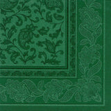 50 șervețele "Colecția ROYAL" 1/4 pliere 40 Cm X 40 Cm verde închis "Ornamente"