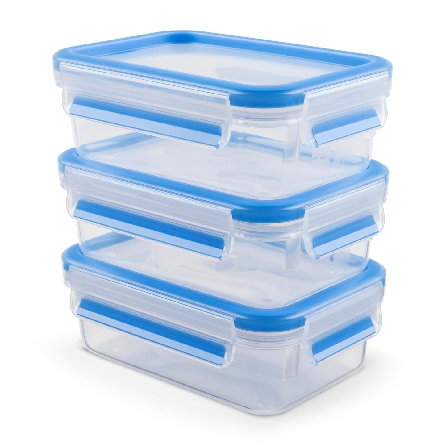 Emsa 508558 Clip & Close recipiente pentru depozitarea alimentelor | set din 3 piese | 3 x 1 litru | -40 până la +100 grade | plastic | 100 % etanș | sigiliu special pentru prospețime Cutii depozitare alimente Naty Shop