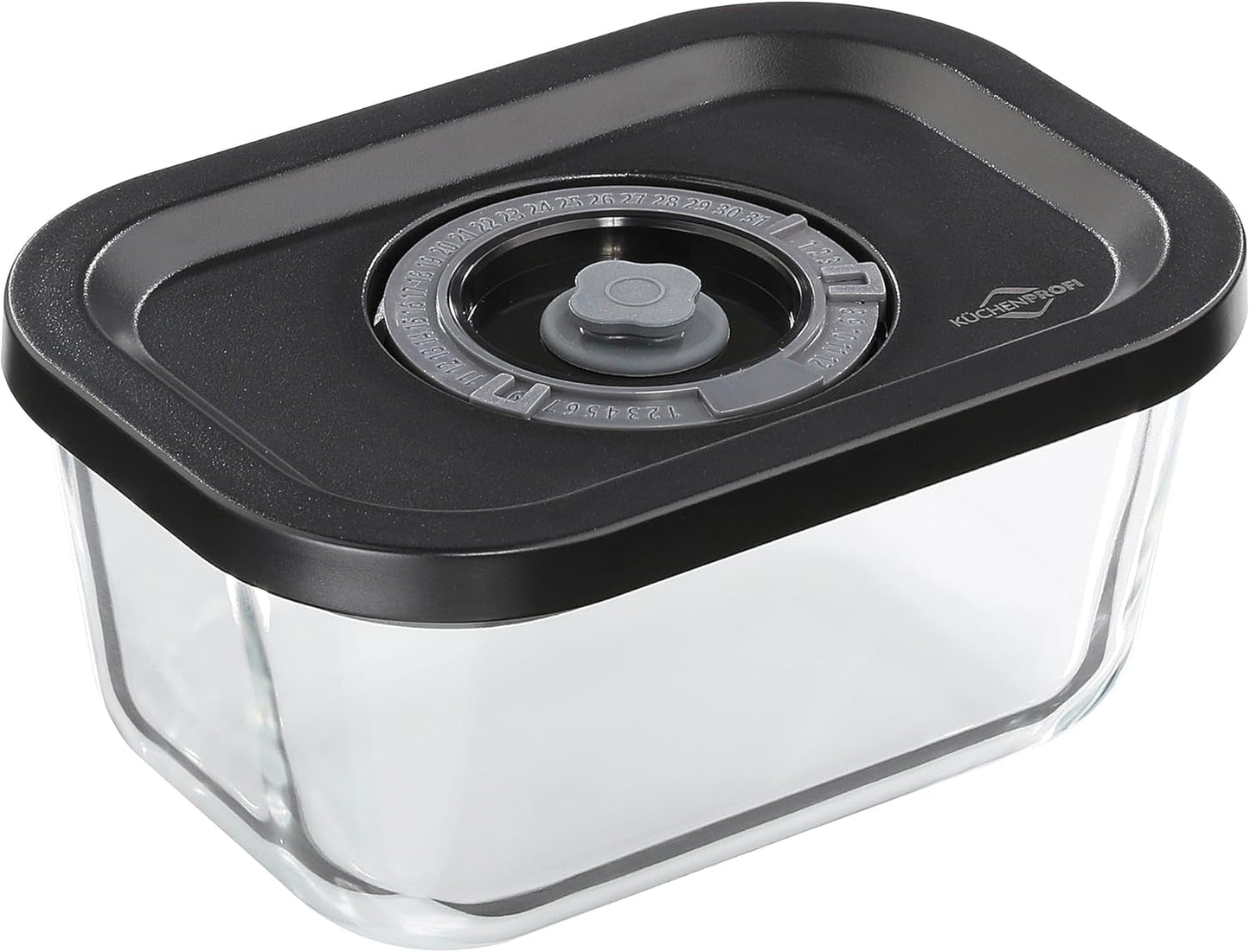 Set de vid Küchenprofi EASYFRESH | Set din 7 piese | 1x pompă electrică de vid, 1x borcan de vid S, M și L, 3x pungi de vid 22x21 cm | sticlă borosilicată, plastic de înaltă calitate | preparare și depozitare Cutii depozitare alimente Naty Shop Cutie de vid S