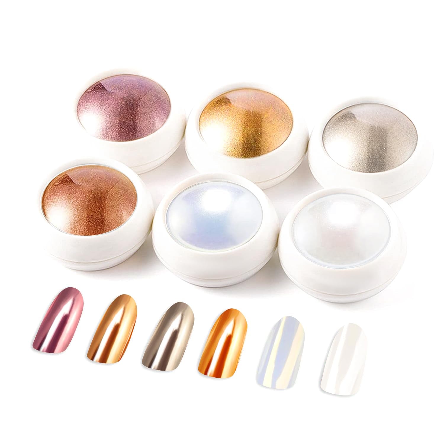 BISHENGYF Rose Gold Chrome Nail PowderNeue Upgrade Grosse Kapazität Chrom PulverSuper-Spiegeleffekt Metall Mirror Chrome Powder –Neon Glassy Pearl Effect Glitter Nagelkunst Pulver Für DIY Salon