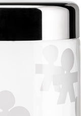 Alessi AKK37 GIROTONDO Borcan de bucătărie din sticlă cu amprentă și capac sigilat din oțel inoxidabil, L 21.6cm, H 10.5cm Cutii depozitare alimente Naty Shop