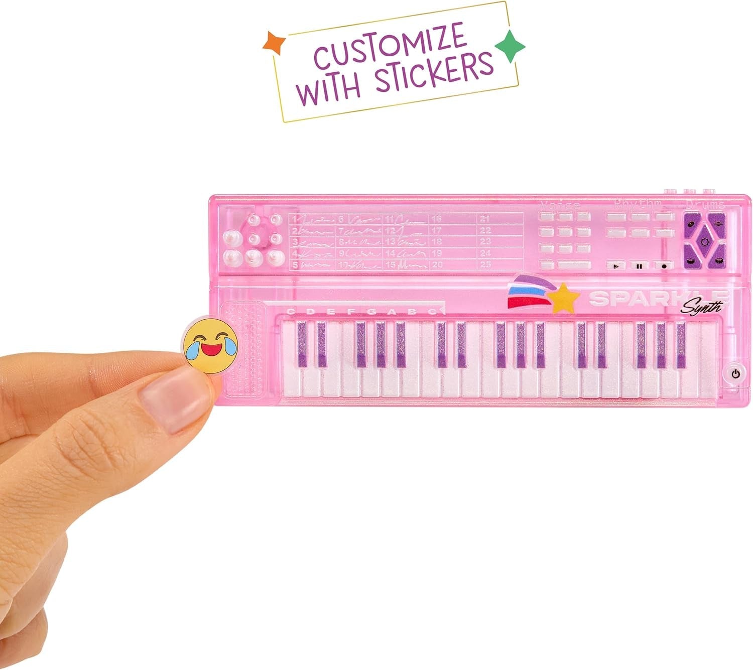 Trupa rock Rainbow High Junior High - Amaya, culorile curcubeului - păpușă la modă de 23 cm cu tastatură, personalizabilă cu autocolante, articulabilă, jucărie drăguță pentru copii cu vârsta de 4 ani și peste
