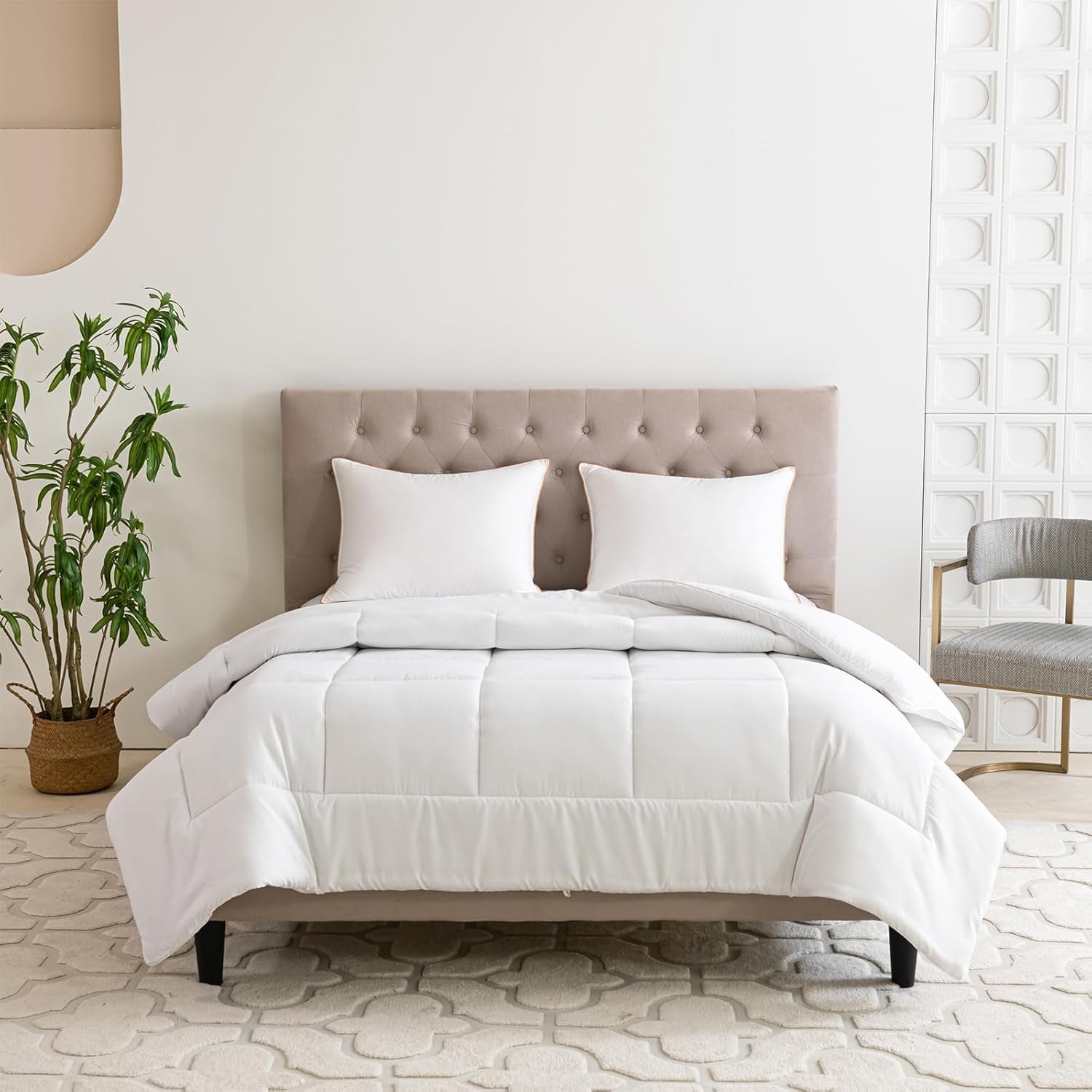 Good Nite Winter Duvet 200X200 Cm 460Gsm Plapumă caldă pentru lenjerie de pat de iarnă Plapumă matlasată cu umplutură din poliester Microfibre Pătură de dormit alb 200X200Cm Plapumi si pilote Naty Shop