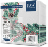 PAW - Șervețele Airlaid (40 X 40 Cm) I 50 Bucăți I Perfect pentru Crăciun, Iarnă, Sărbători I Decorațiuni de masă pentru Ajunul Crăciunului I Șervețele Airlaid Fabric-Like Winter Branches I Winter Branches