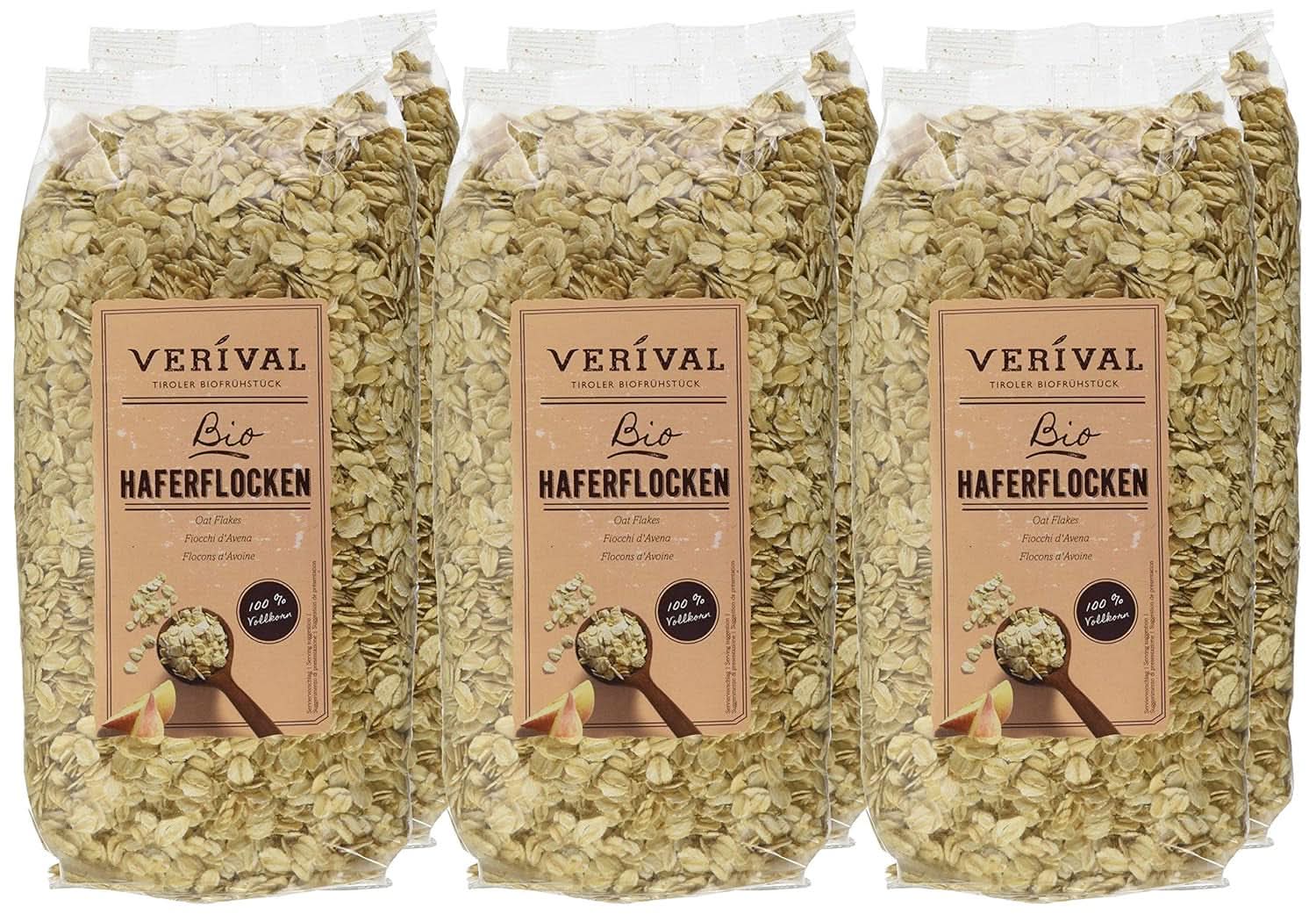 Fulgi de ovăz Verival - Organic, pachet de 6 x 500 grame Cereale Naty Shop