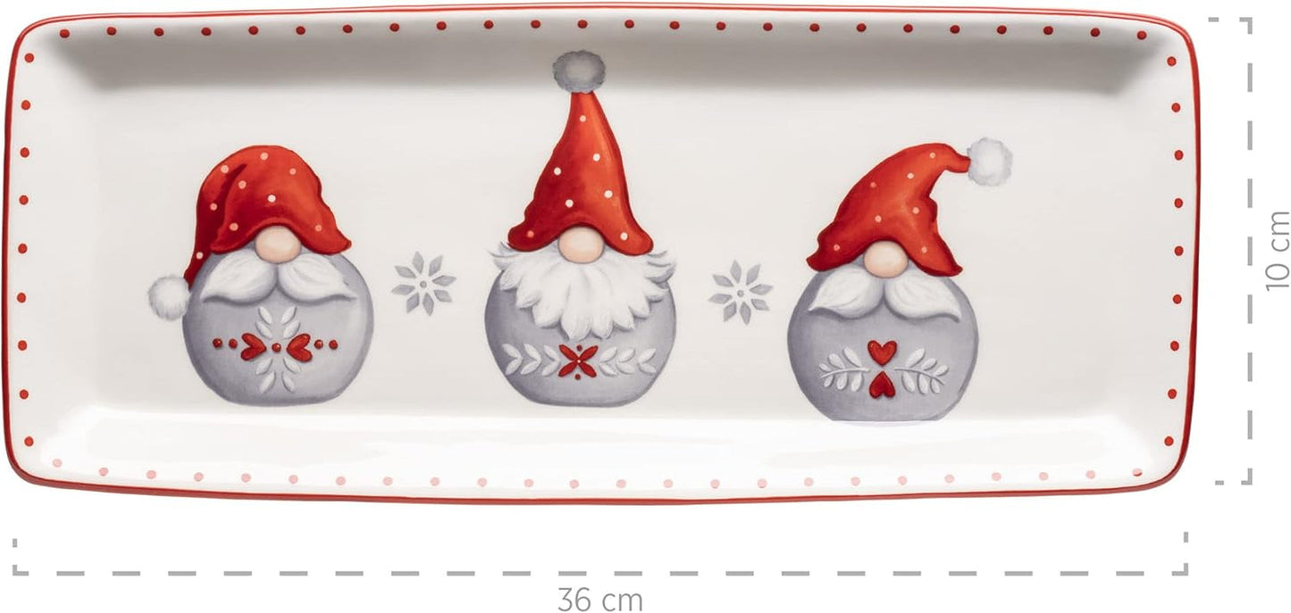 MÄSER 931974 Serie Aurela Weihnachtsteller 3er Set, 3 Weihnachtsgeschirr Teller als Plätzchenteller, Stollenplatte, Gebäckteller, Keksteller, Weihnachtsservice Geschirrset Weihnachten, Steingut