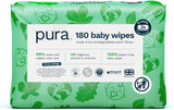 Șervețele umede ecologice de unică folosință pentru bebeluși, pentru pielea sensibilă a bebelușilor, 70 de șervețele (1 pachet), 99% apă, 100% fără plastic, pentru pielea sensibilă, predispusă la eczeme, nou-născuți, biodegradabile, vegane
