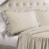 Set de cuvertură de pat Lush Decor cu fustă Ruffle, 3 piese, set de lenjerie de pat Farmhouse de lux, elegant, fermecător detaliu Ruffle, stil atemporal și design clasic, moale și ușor, dimensiune King, Paturi si Cuverturi Lush Decor