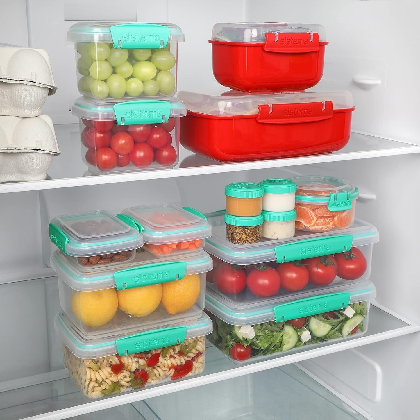 Recipient de depozitare Sistema KLIP IT, pachet de 6 Cutii depozitare alimente Naty Shop