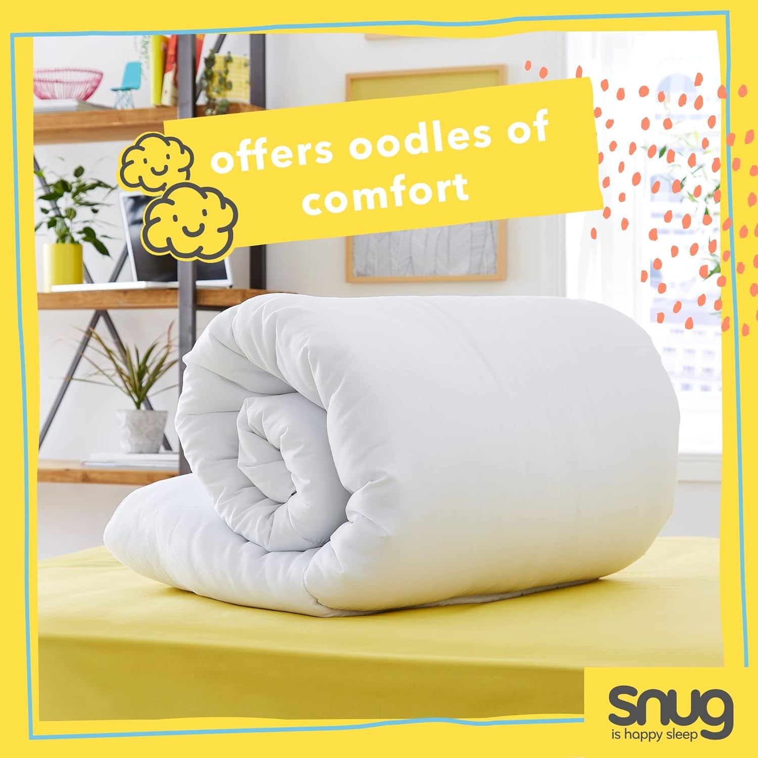 Plapumă Snug Just Right, 10.5 tog, fibră goală, alb, pat dublu Plapumi si pilote Naty Shop